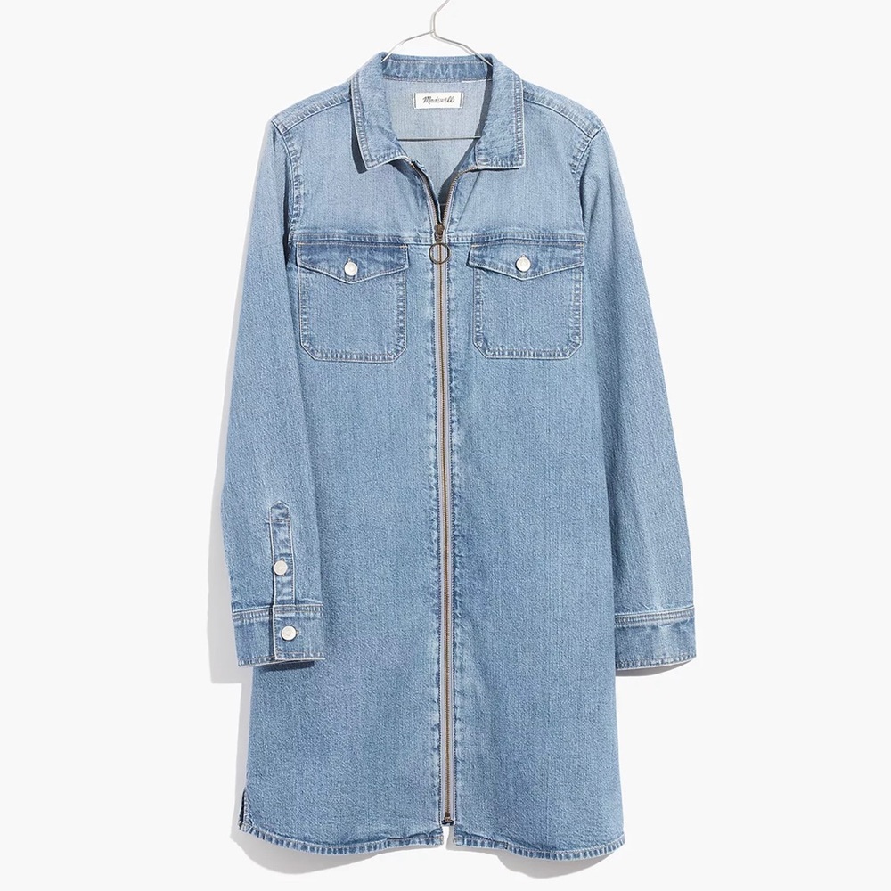 Madewell Denim Zip-Front Shirtdress (Sz Small)